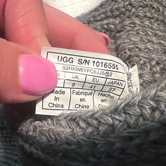 Gray Slouchy UGGS with accent buttons - Picture 3 of 7